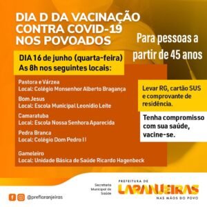 Laranjeiras realiza 'Dia D' de Vacinação nos bairros e povoados