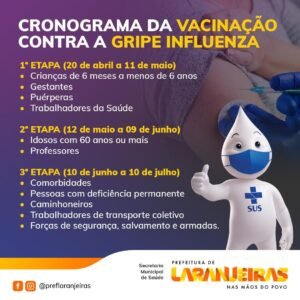 Covid-19: Laranjeiras continua avançando na vacinação
