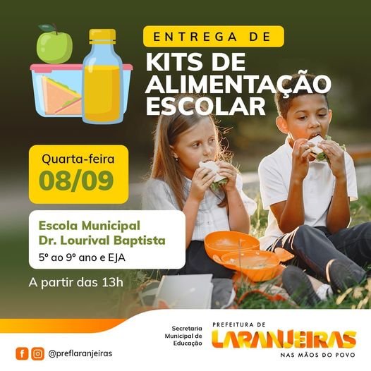 Laranjeiras entrega kits de alimentação escolar a partir desta quarta, 08