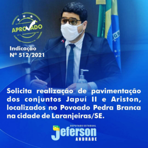 Indicação de Jeferson Andrade trará benefícios para Laranjeiras