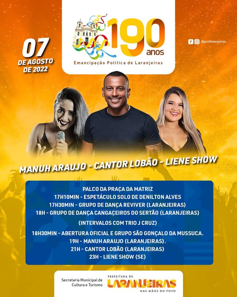 Laranjeiras comemora 190 anos de Emancipação Política