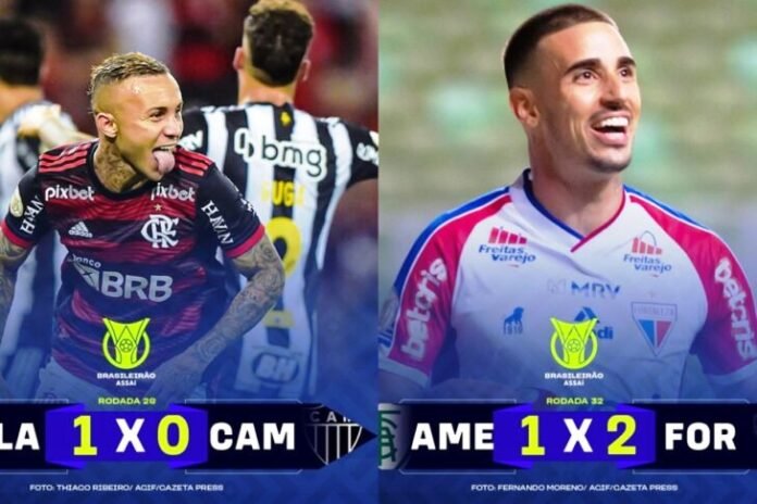 Brasileirão: Vitórias de Flamengo e Fortaleza marcam sábado (15)