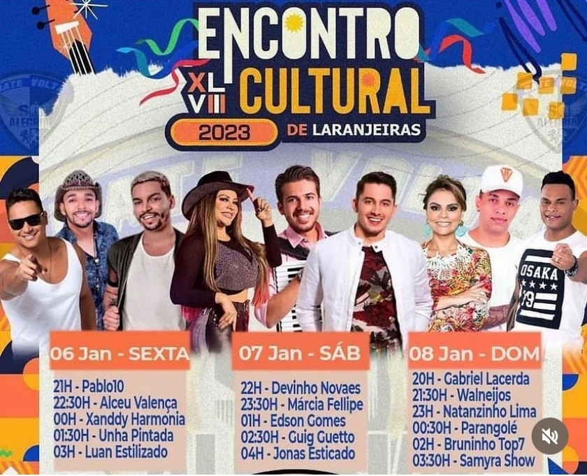 Confira programação completa do XLVIII Encontro Cultural de Laranjeiras