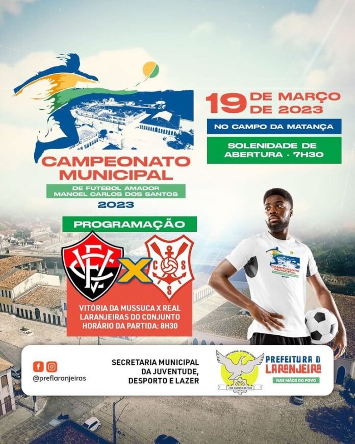 Laranjeiras: Campeonato Municipal de Futebol inicia neste domingo, 19