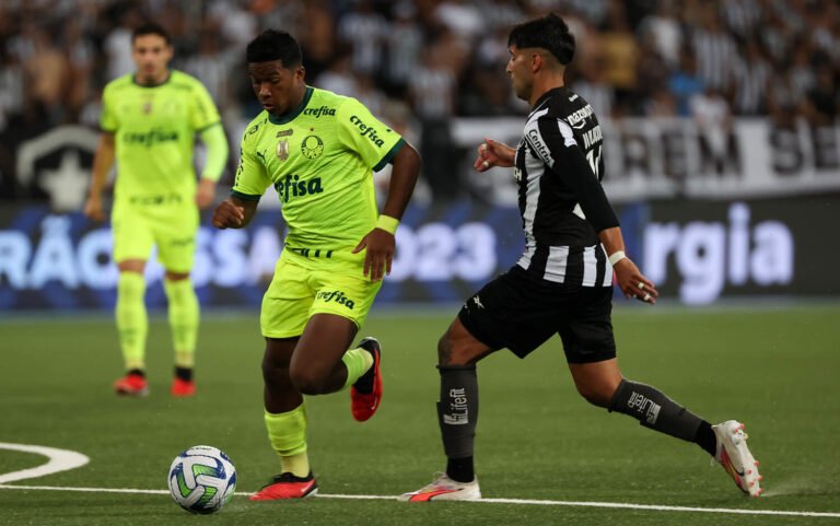 Palmeiras vence Botafogo de virada e deixa Brasileirão aberto