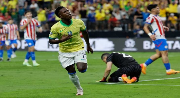 Brasil goleia o Paraguai pela Copa América, com show de Vinicius Júnior