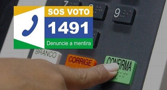 Através do número 1491, o cidadão pode denunciar mentiras sobre o processo eleitoral