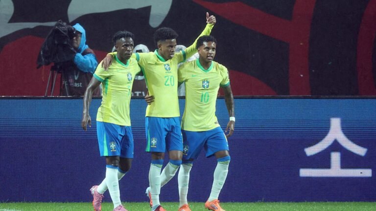 Brasil vence Coreia do Sul de goleada com show de Estêvão e Rodrygo