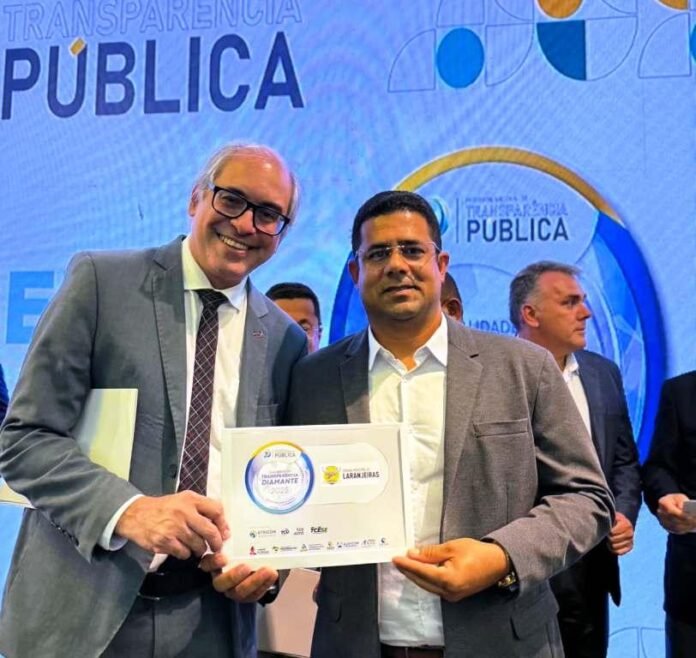 Câmara de Laranjeiras recebe Selo Diamante em Transparência Pública e se destaca no TCE/SE