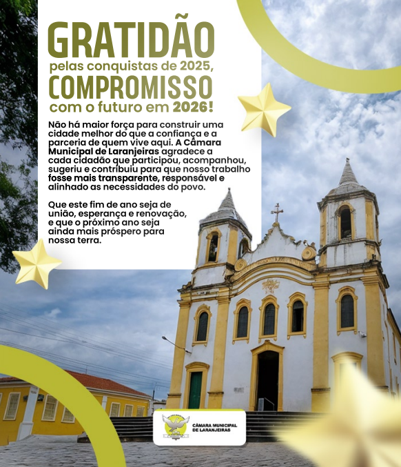 Publicidade de dezembro da Câmara de Laranjeiras