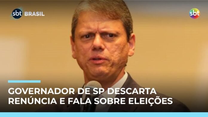 Tarcísio confirma reeleição em SP e apoio a Flávio Bolsonaro na disputa presidencial