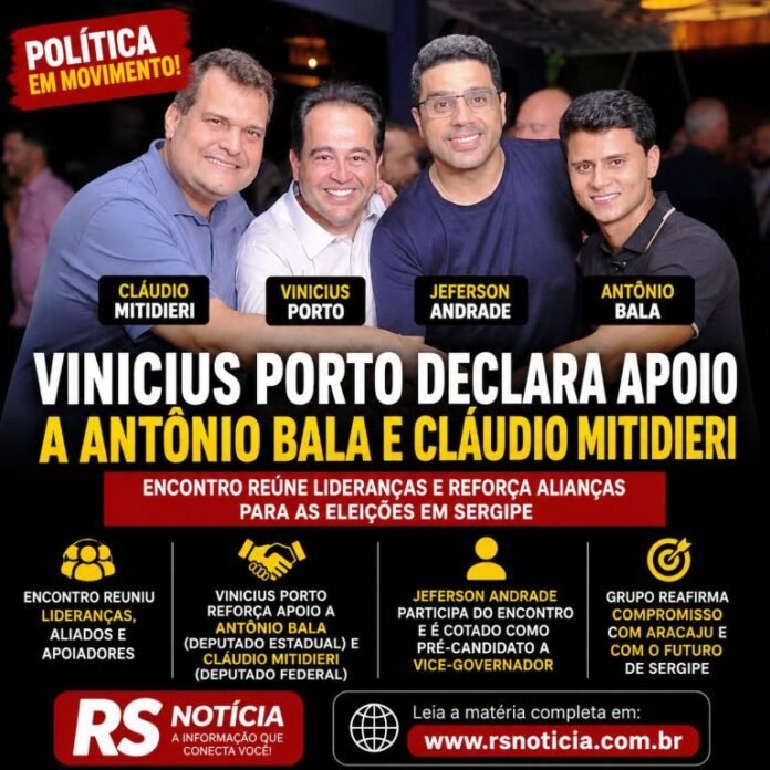 Vinicius Porto reúne grupo político e declara apoio a Antônio Bala e Cláudio Mitidieri