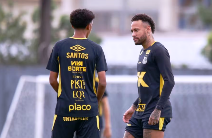 Neymar se irrita com Robinho Jr., discute em treino e gera confusão no Santos