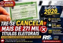 TRE-SE cancela mais de 271 mil títulos em Sergipe; eleitores ficam impedidos de votar