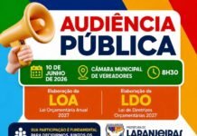Prefeitura de Laranjeiras convoca população para audiência pública que vai definir prioridades do orçamento de 2027 Prefeitura de Laranjeiras convoca população para audiência pública que vai definir prioridades do orçamento de 2027