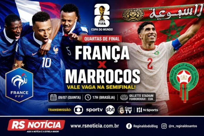França x Marrocos: melhor ataque da Copa enfrenta seleção invicta por vaga na semifinal do Mundial 2026