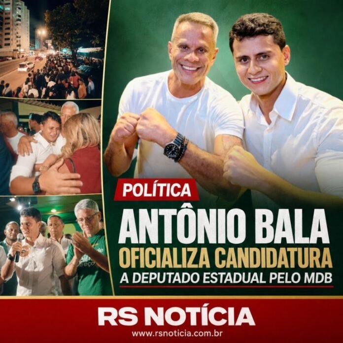 Antônio Bala oficializa candidatura a deputado estadual durante Convenção do MDB em Sergipe