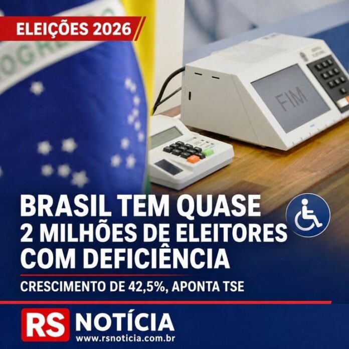 Eleições 2026: Brasil chega a quase 2 milhões de eleitores com deficiência, aponta TSE