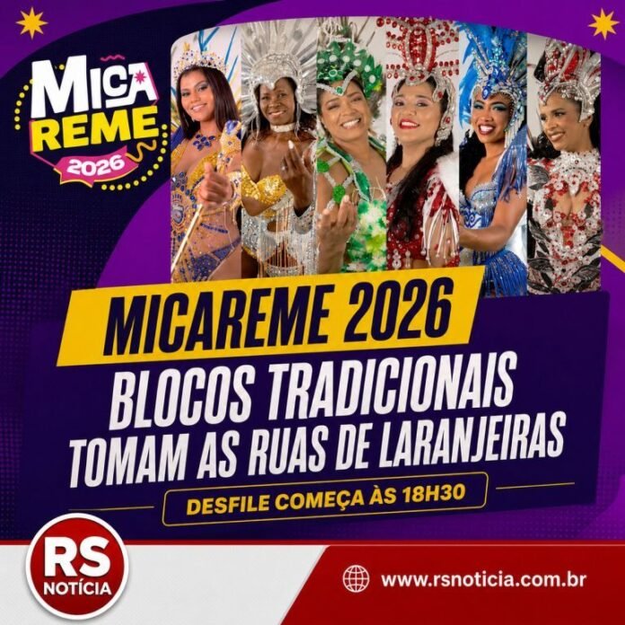Micareme 2026: blocos tradicionais tomam as ruas de Laranjeiras neste sábado, 22