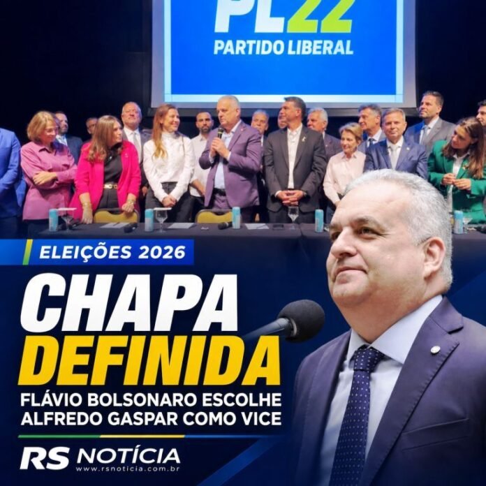 Flávio Bolsonaro escolhe Alfredo Gaspar como vice e fortalece chapa com experiência em segurança pública