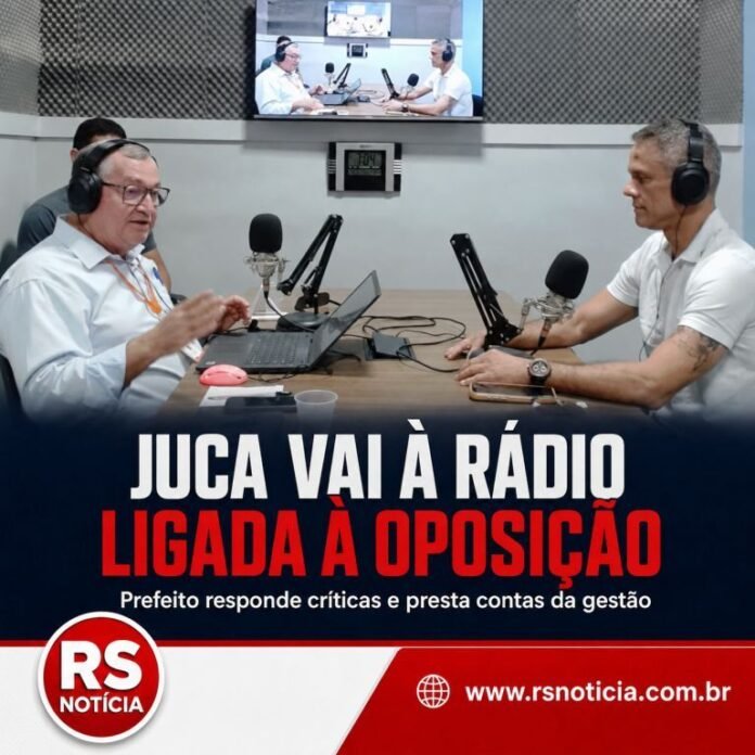 Juca de Bala vai a rádio ligada à oposição, responde críticas e presta contas da gestão em Laranjeiras