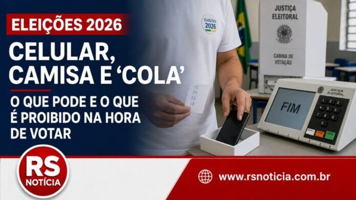 Eleições 2026: celular, camisa de candidato e “cola”; saiba o que pode e o que é proibido na hora de votar