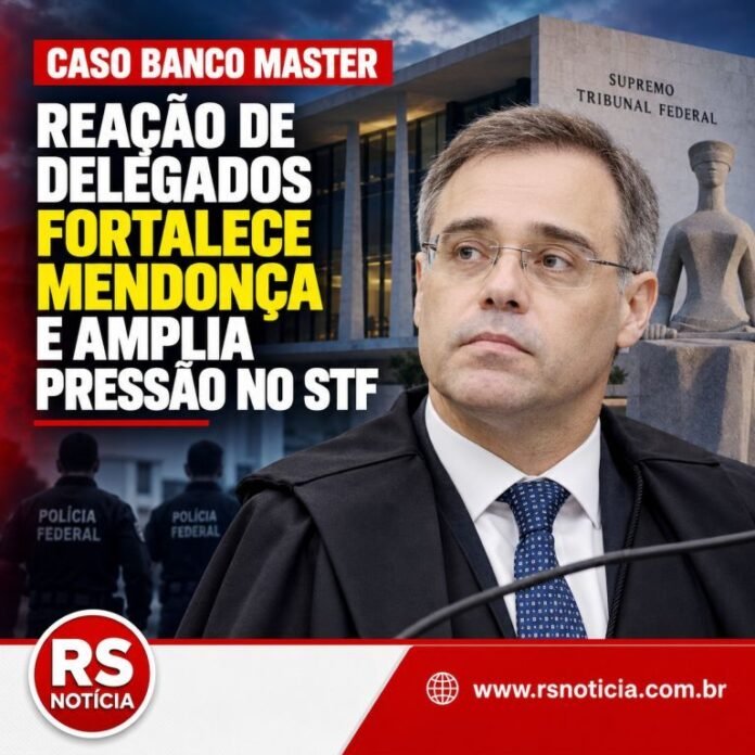 Caso Banco Master: reação de delegados fortalece posição de André Mendonça e amplia pressão no STF
