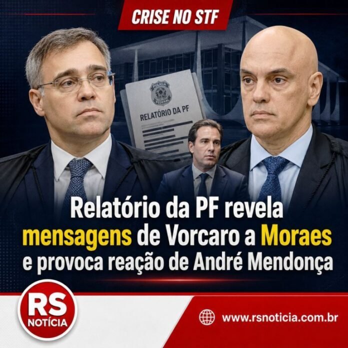 Crise no STF: relatório da PF revela mensagens de Vorcaro a Moraes e provoca reação de André Mendonça