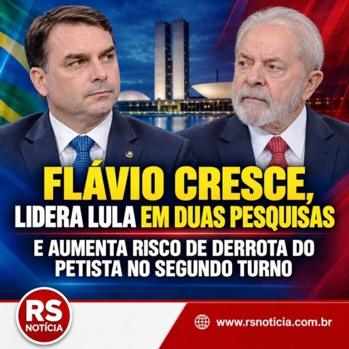 Flávio cresce, lidera Lula em duas pesquisas e aumenta risco de derrota do petista no segundo turno