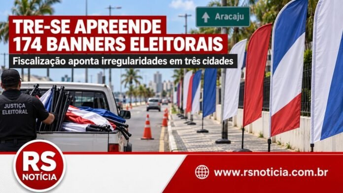 TRE-SE apreende 174 banners eleitorais em três cidades após encontrar irregularidades na propaganda
