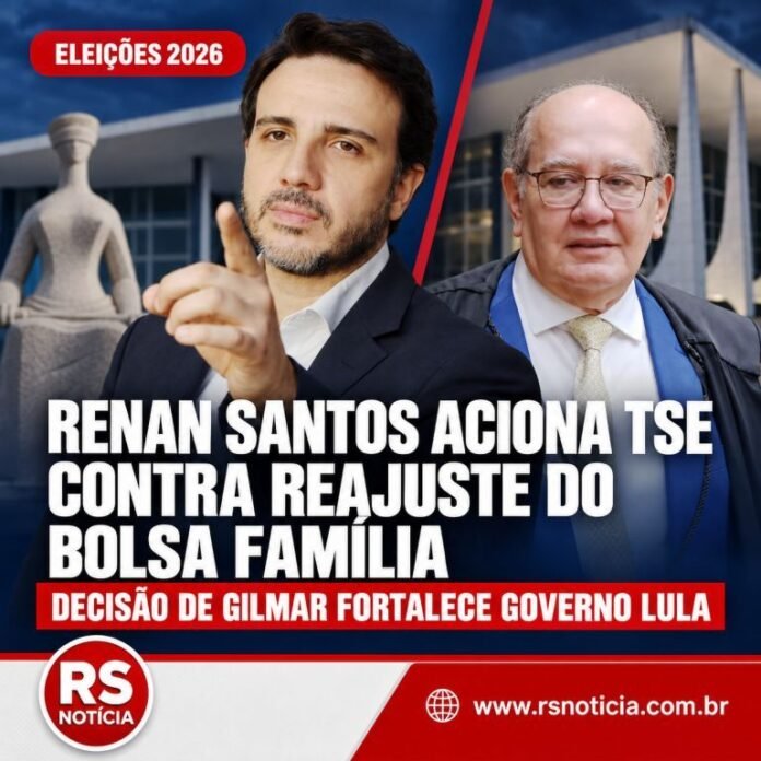 Renan Santos aciona TSE contra reajuste do Bolsa Família, mas decisão de Gilmar fortalece governo Lula