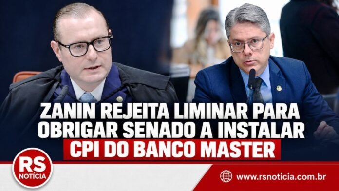 Zanin rejeita liminar de Alessandro Vieira para obrigar Senado a instalar CPI do Banco Master