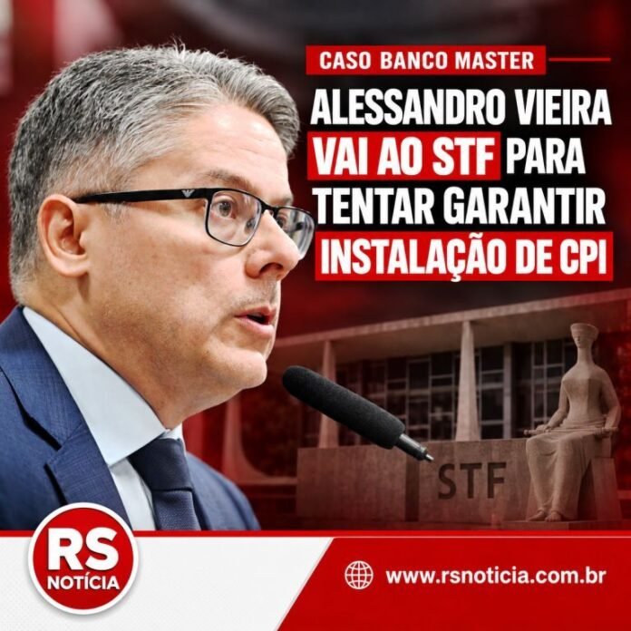 Caso Banco Master: Alessandro Vieira vai ao STF para tentar garantir instalação de CPI