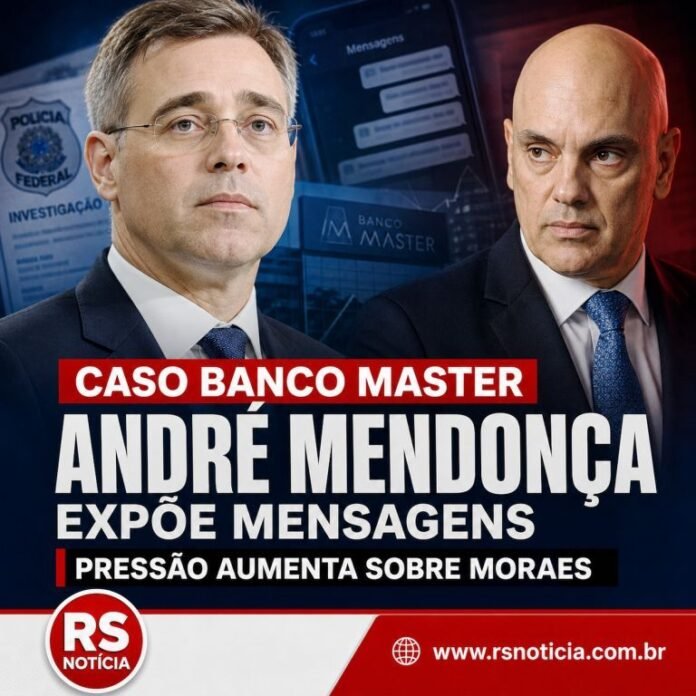 André Mendonça expõe mensagens do caso Banco Master, e revelações da PF aumentam pressão sobre Moraes