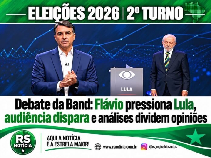 Debate da Band: Flávio pressiona Lula, audiência dispara e análises dividem opiniões
