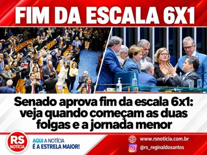 Senado aprova fim da escala 6x1: veja quando começam as duas folgas e a jornada menor