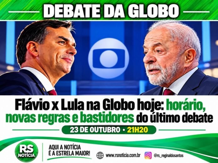 Flávio x Lula na Globo hoje: horário, novas regras e bastidores do último debate