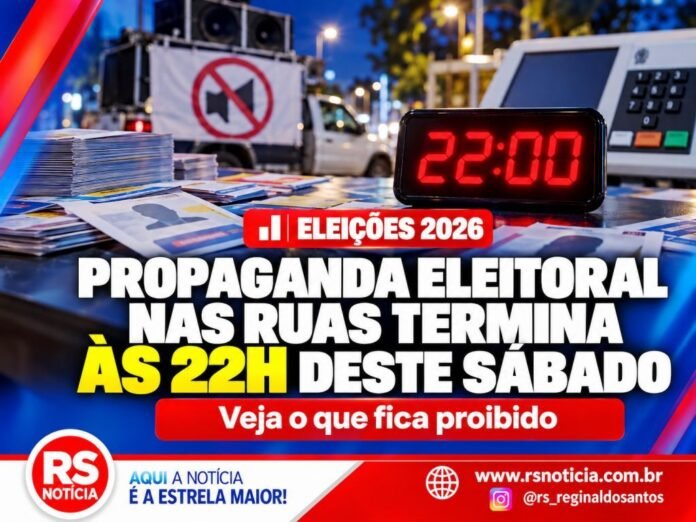 Propaganda eleitoral nas ruas termina às 22h deste sábado; veja o que fica proibido