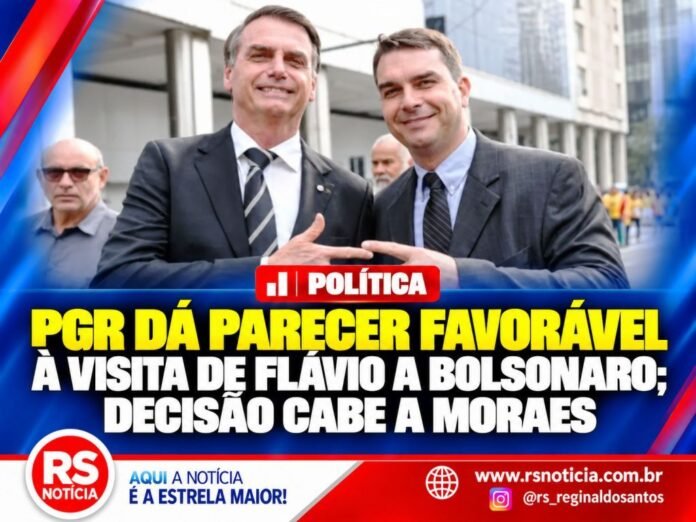 PGR dá parecer favorável à visita de Flávio a Bolsonaro; decisão cabe a Moraes